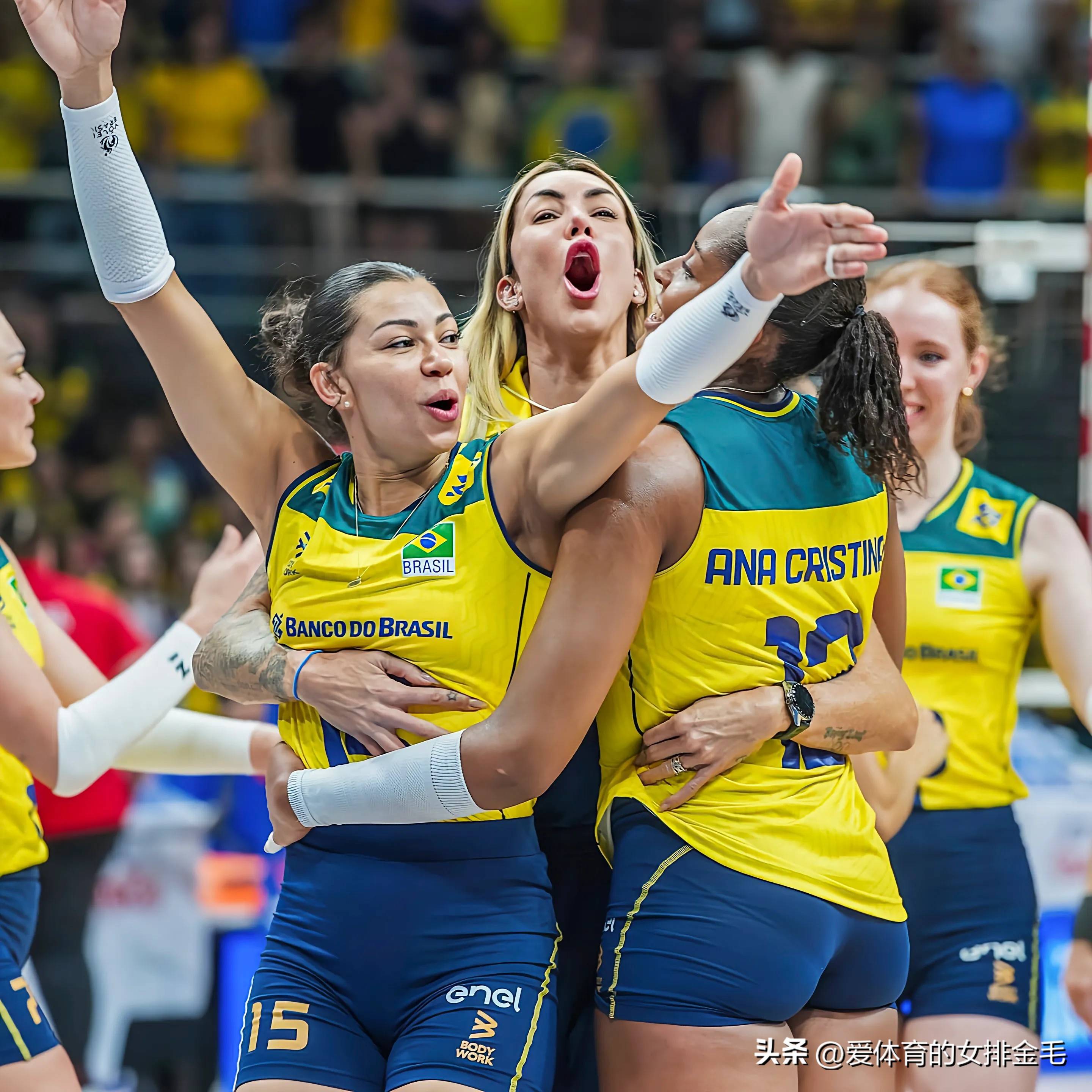 排球女子半决赛，巴西队轻松晋级决赛，势不可挡